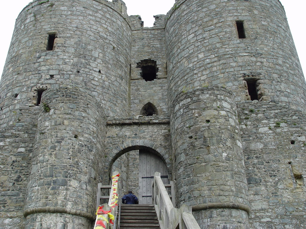 Harlech Castle gatehouse and towers